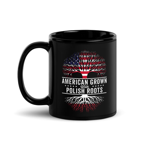 American Grown Polish Roots Flag Mug