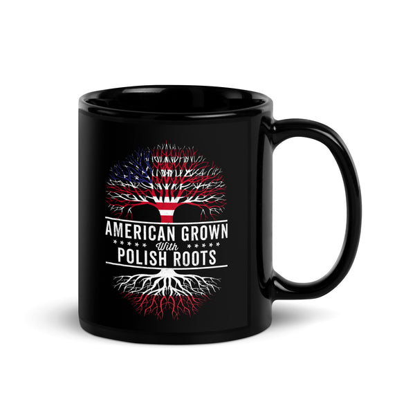 American Grown Polish Roots Flag Mug