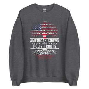 American Grown Polish Roots Flag Sweatshirt
