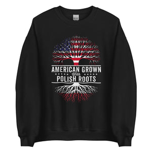 American Grown Polish Roots Flag Sweatshirt