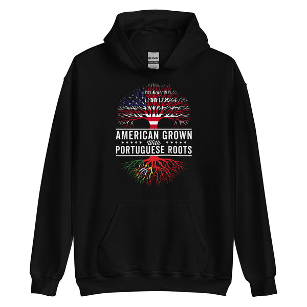 American Grown Portuguese Roots Flag Hoodie