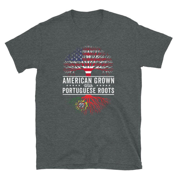 American Grown Portuguese Roots Flag T-Shirt