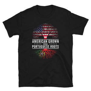 American Grown Portuguese Roots Flag T-Shirt