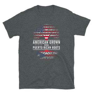 American Grown Puerto Rican Roots Flag T-Shirt