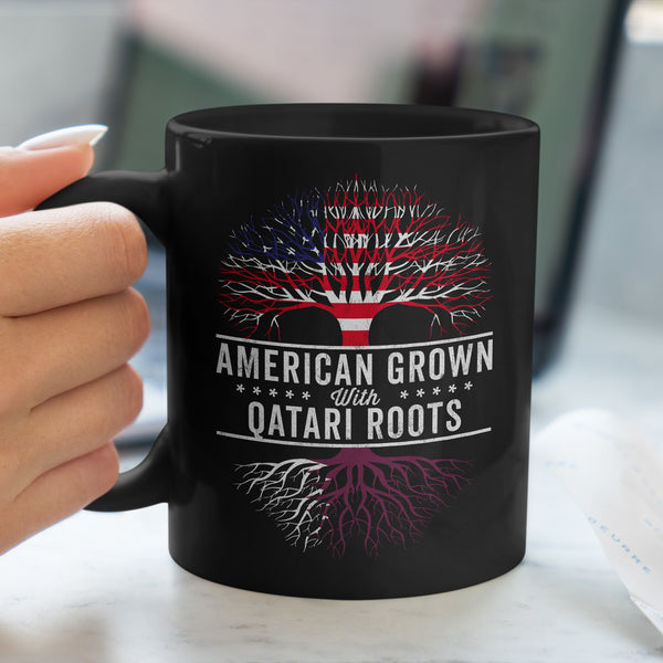 American Grown Qatari Roots Flag Mug