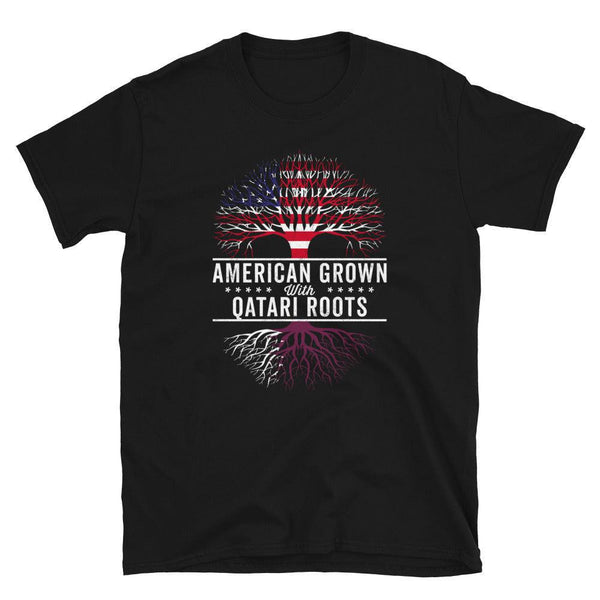 American Grown Qatari Roots Flag T-Shirt