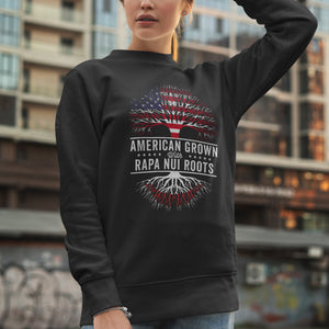 American Grown Rapa Nui Roots Flag Sweatshirt