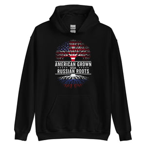 American Grown Russian Roots Flag Hoodie