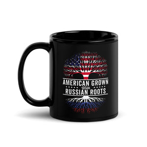 American Grown Russian Roots Flag Mug