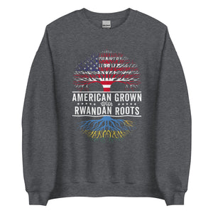 American Grown Rwandan Roots Flag Sweatshirt