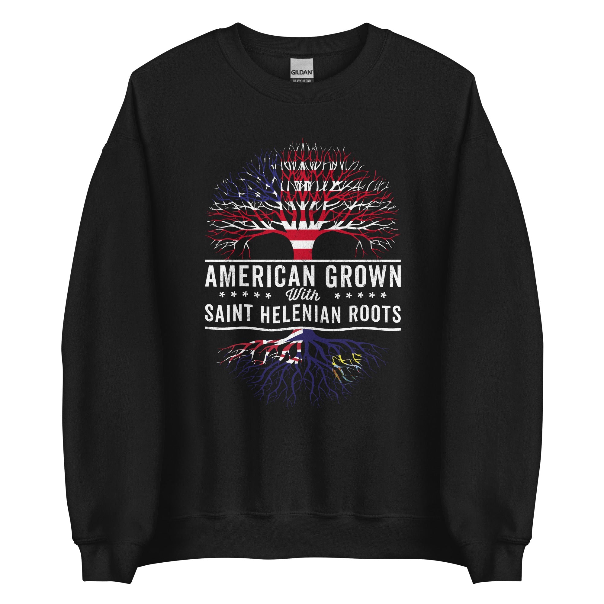 American Grown Saint Helenian Roots Flag Sweatshirt