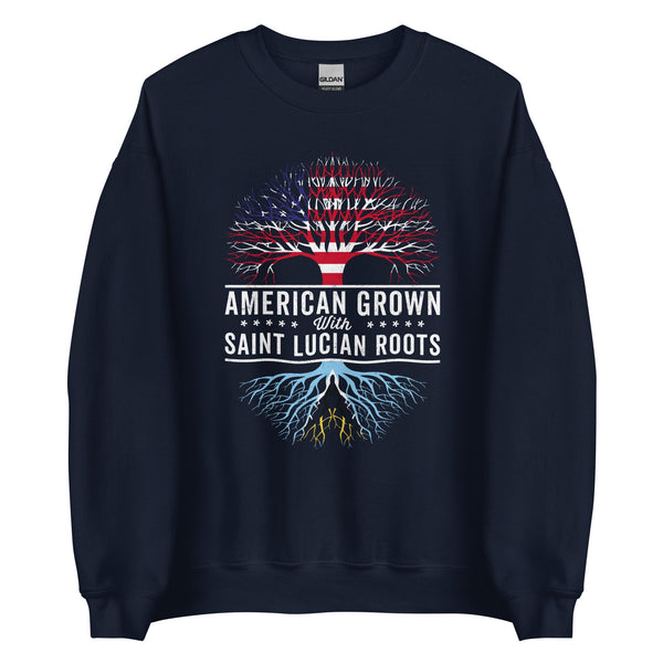 American Grown Saint Lucian Roots Flag Sweatshirt