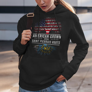 American Grown Saint Pierrais Roots Flag Hoodie
