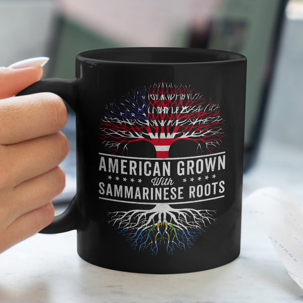 American Grown Sammarinese Roots Flag Mug