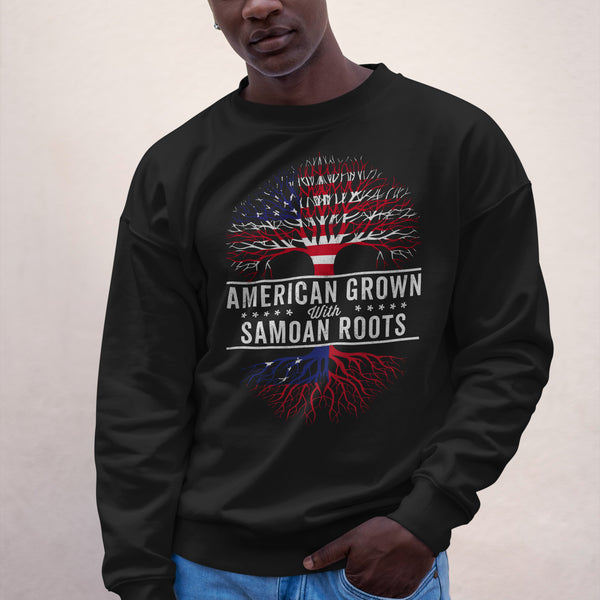 American Grown Samoan Roots Flag Sweatshirt