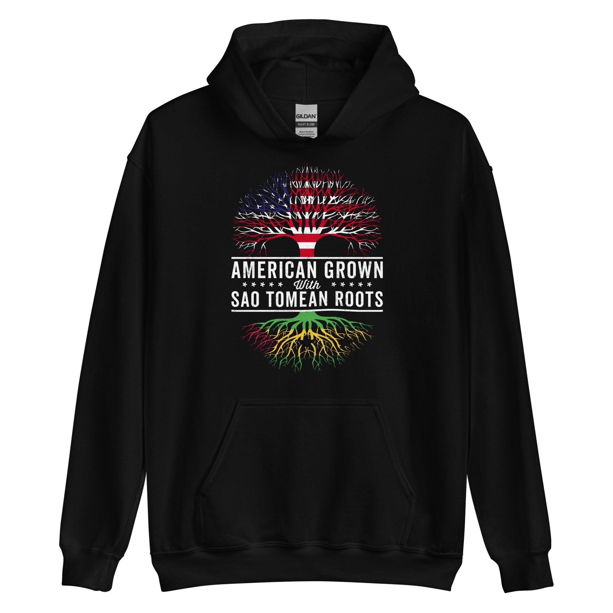 American Grown Sao Tomean Roots Flag Hoodie