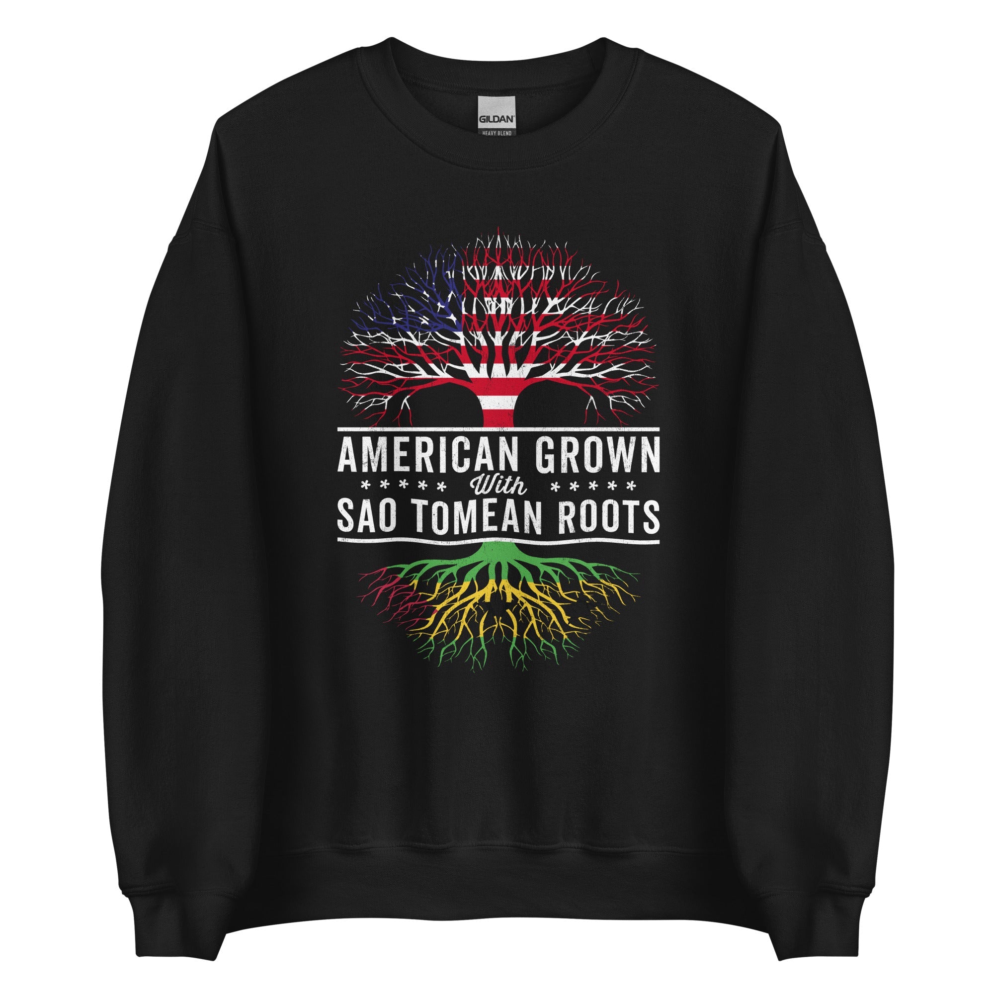 American Grown Sao Tomean Roots Flag Sweatshirt