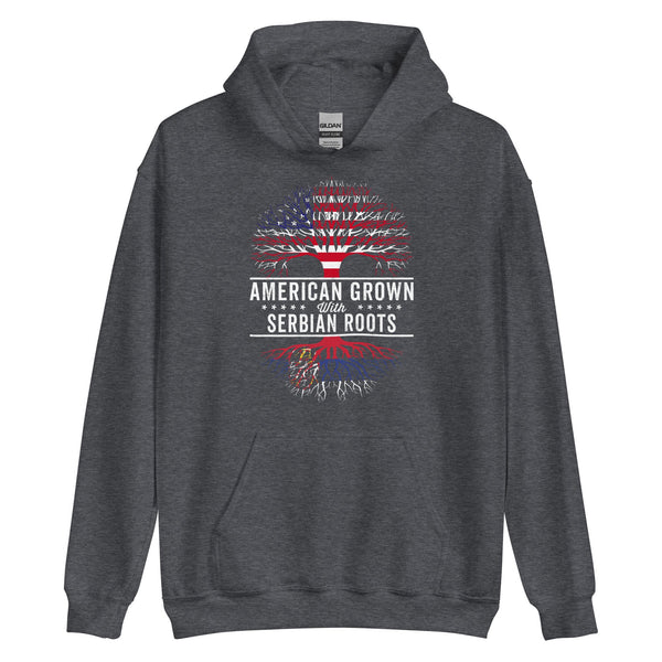 American Grown Serbian Roots Flag Hoodie