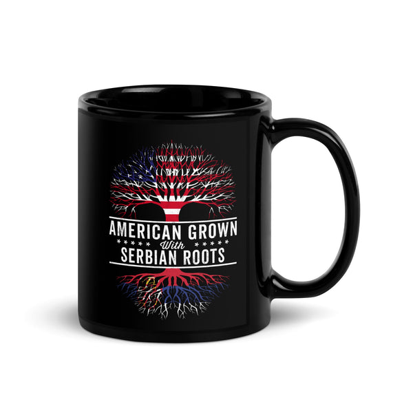 American Grown Serbian Roots Flag Mug