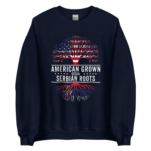 American Grown Serbian Roots Flag Sweatshirt