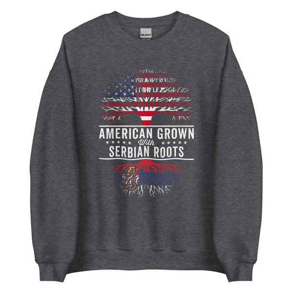 American Grown Serbian Roots Flag Sweatshirt