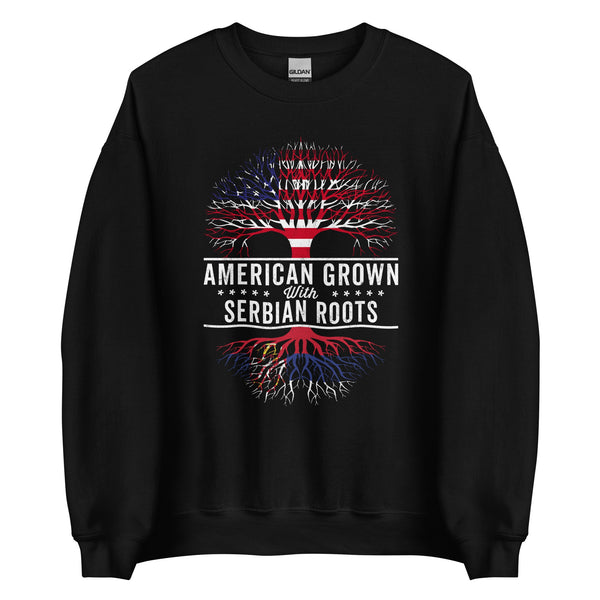 American Grown Serbian Roots Flag Sweatshirt