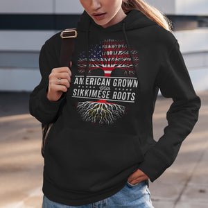 American Grown Sikkimese Roots Flag Hoodie