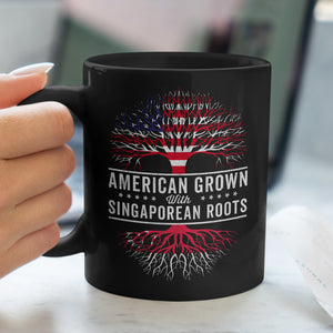 American Grown Singaporean Roots Flag Mug