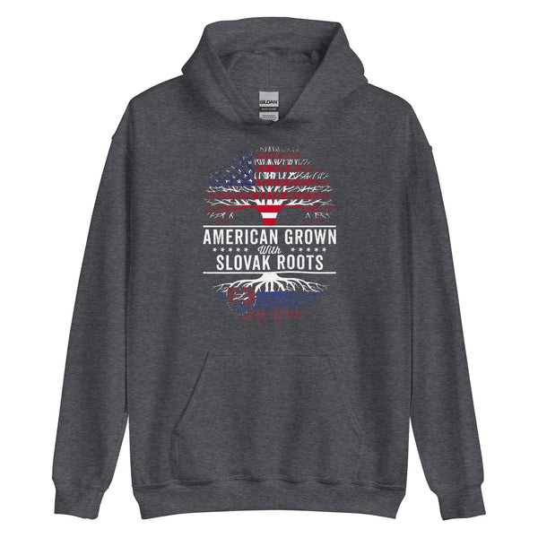 American Grown Slovak Roots Flag Hoodie