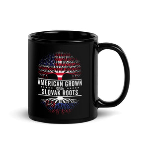 American Grown Slovak Roots Flag Mug