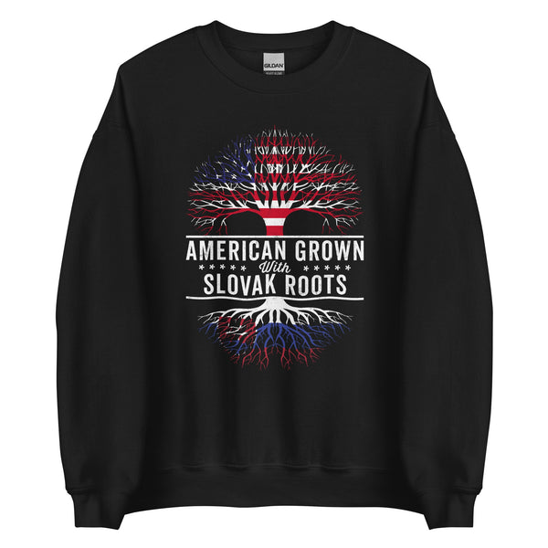 American Grown Slovak Roots Flag Sweatshirt