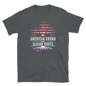 American Grown Slovak Roots Flag T-Shirt