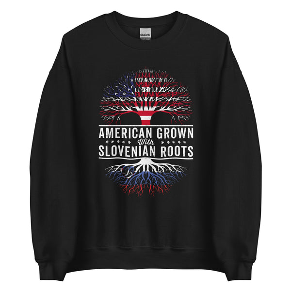 American Grown Slovenian Roots Flag Sweatshirt