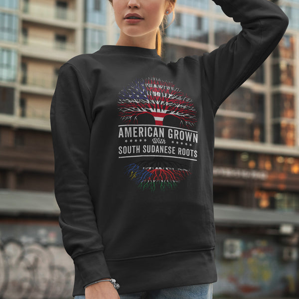 American Grown South Sudanese Roots Flag Sweatshirt