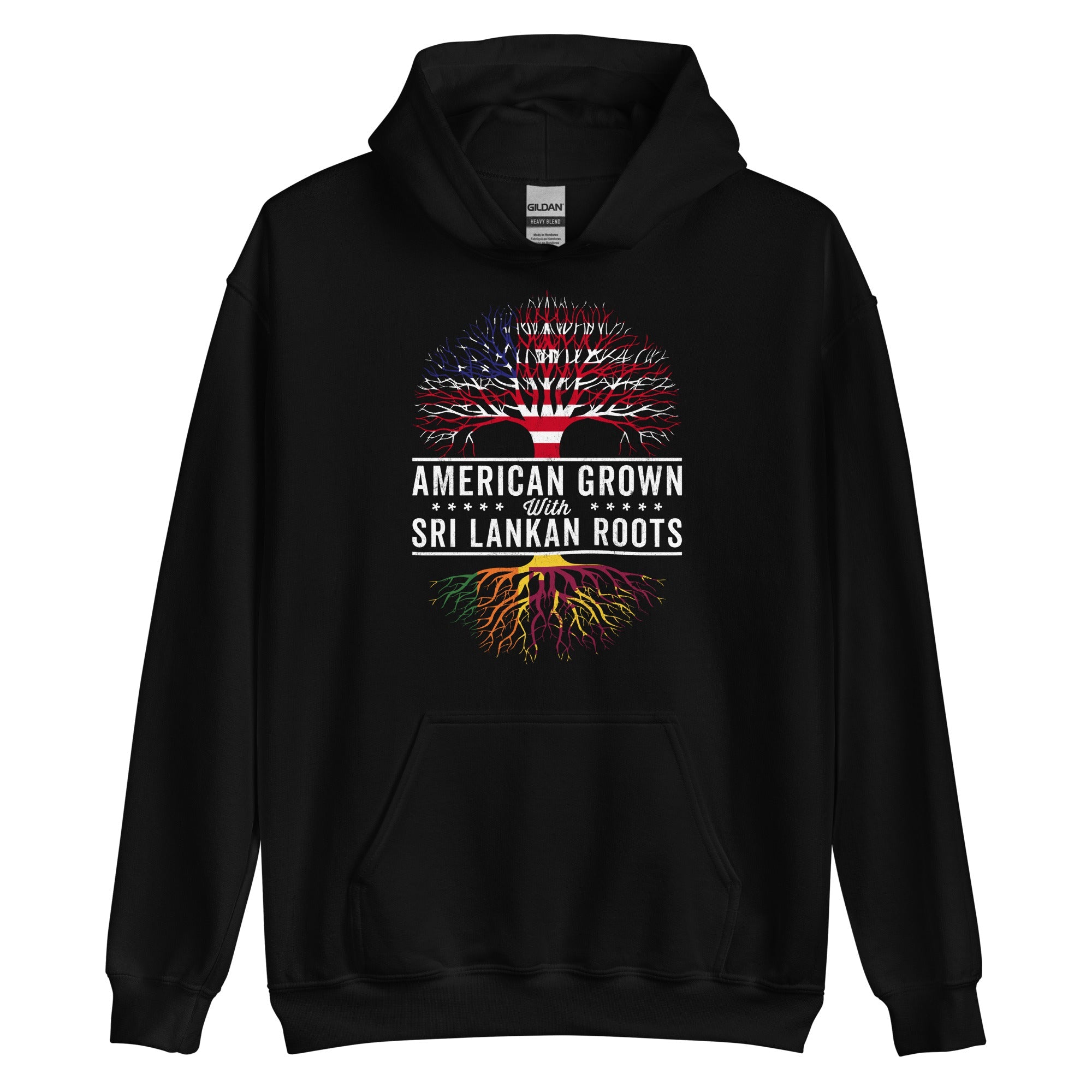 American Grown Sri Lankan Roots Flag Hoodie