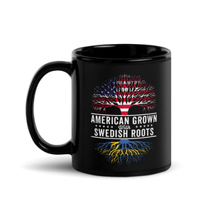 American Grown Swedish Roots Flag Mug
