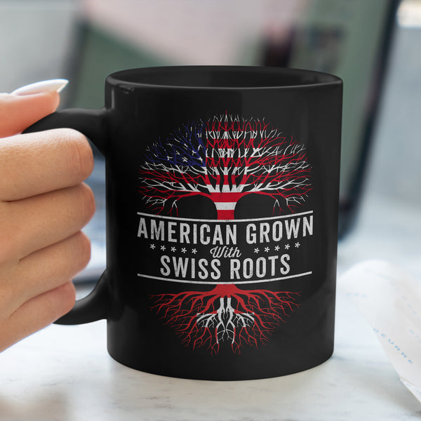 American Grown Swiss Roots Flag Mug