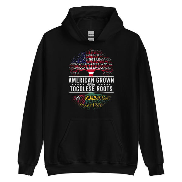 American Grown Togolese Roots Flag Hoodie