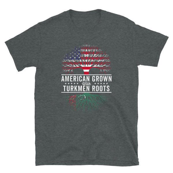 American Grown Turkmen Roots Flag T-Shirt