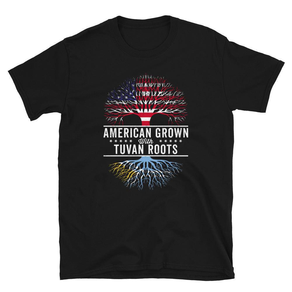 American Grown Tuvan Roots Flag T-Shirt