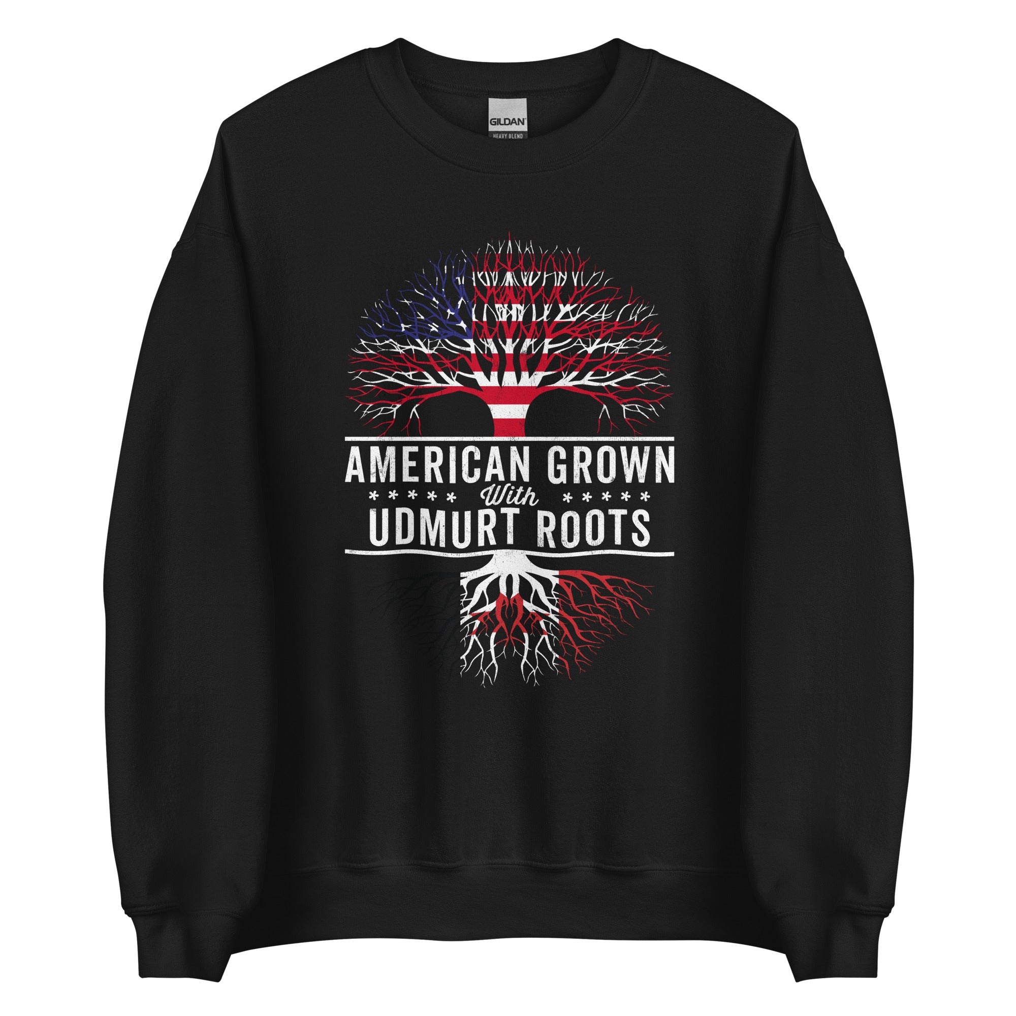 American Grown Udmurt Roots Flag Sweatshirt