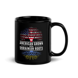 American Grown Ukrainian Roots Flag Mug