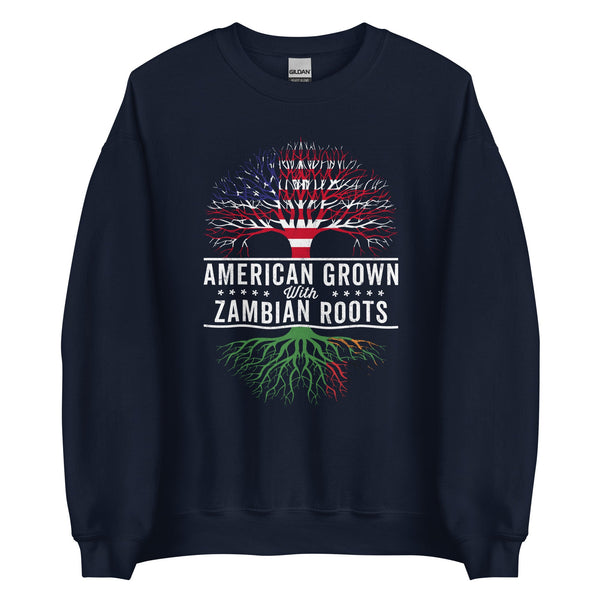 American Grown Zambian Roots Flag Sweatshirt