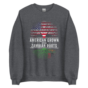 American Grown Zambian Roots Flag Sweatshirt