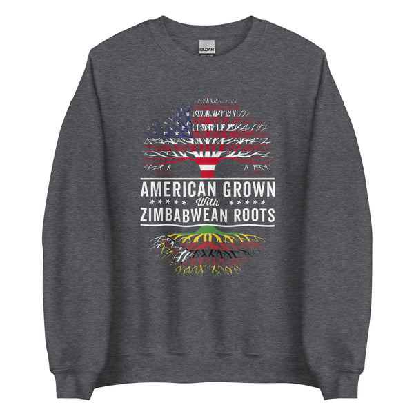 American Grown Zimbabwean Roots Flag Sweatshirt