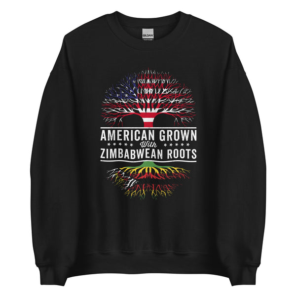 American Grown Zimbabwean Roots Flag Sweatshirt