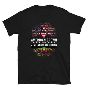 American Grown Zimbabwean Roots Flag T-Shirt