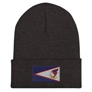 American Samoa Flag Beanie - Embroidered Winter Hat