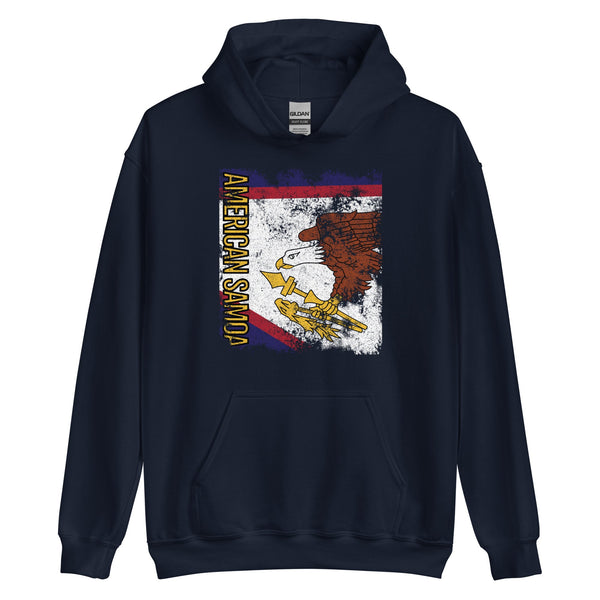 American Samoa Flag Distressed Hoodie