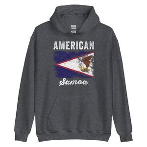 American Samoa Flag Distressed Hoodie